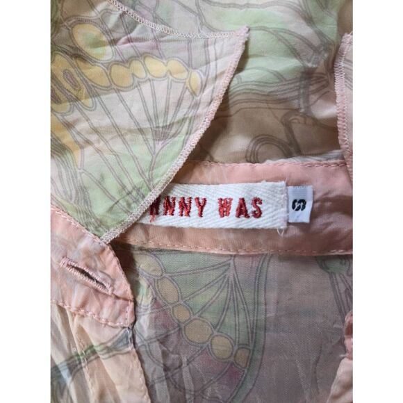 Johnny Was butterfly rayon button down shirt sz Small - Picture 2 of 4